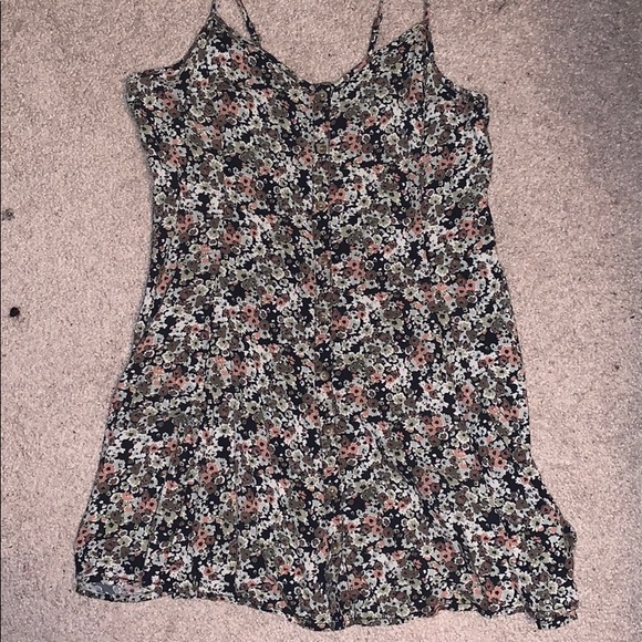 American Eagle pink/green/gray floral sun dress - Picture 2 of 5
